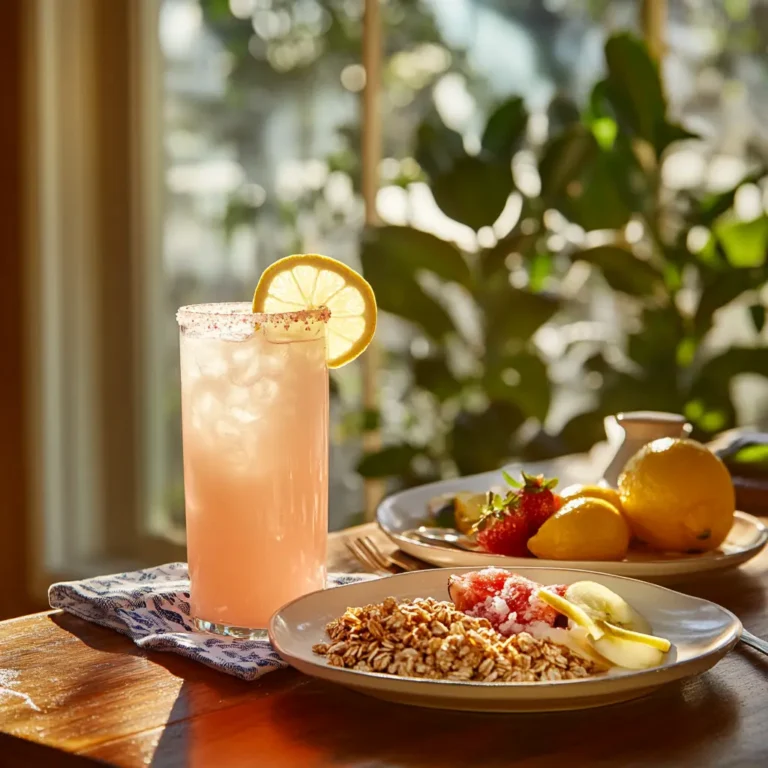 Serving pink salt trick 4 ingredients drink at breakfast for health benefits