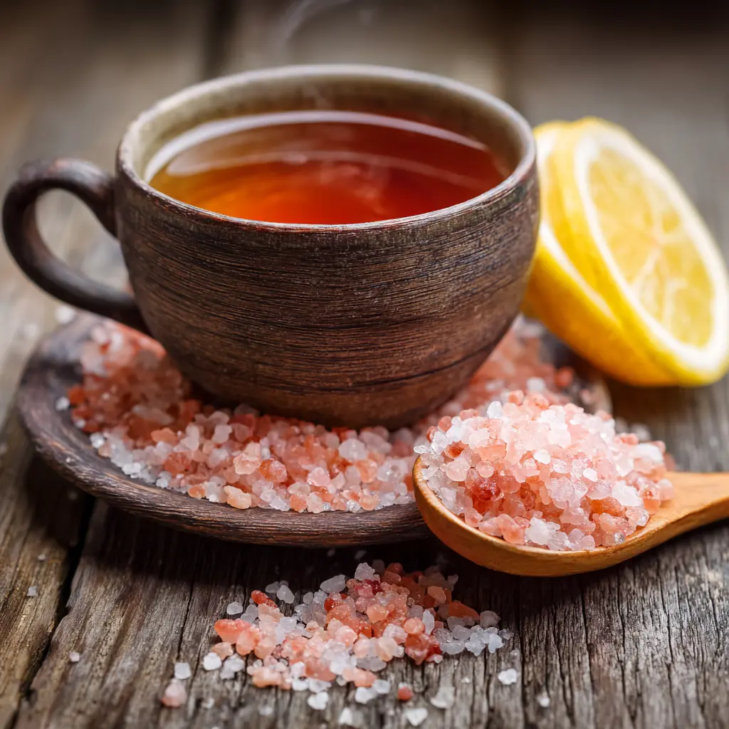 Japanese Manjaro tea and pink Himalayan salt for weight loss benefits